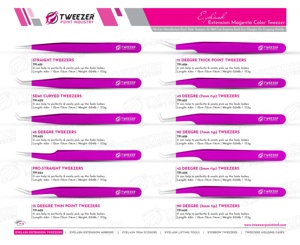 แหนบต่อขนตาปลอมทำจากสแตนเลสออกแบบโลโก้ตามสั่งเพิ่มวอลลุ่มฉลากส่วนตัว - Product Image 6