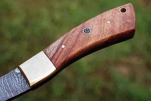 Hacha de Acero de Damasco Hecha a Mano con Mango de Madera de Palisandro para Trabajos en Madera, Personalización ODM/OEM, 1 kg - Product Image 2