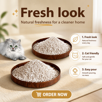Litière pour chat au tofu emballée sous vide, OEM, marque privée, litière agglomérante, emballage personnalisé, fournisseur en gros pour les marques d'animaux de compagnie