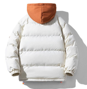 Parka de invierno para hombre al por mayor, personalizada, informal, con relleno de plumón, cierre de cremallera y embalaje en tambor. - Product Image 4