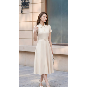 Vestido elegante para mujer, estilo oficina, ropa femenina de alta calidad, vestido informal para mujer, fabricado en Vietnam. - Product Image 5