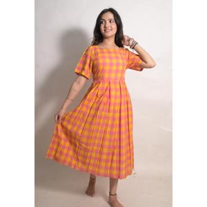 Cotton Handloom Long Dress <b>Women</b> Soft Floral Printed Boho Summer Dress Casual <b>Party</b> <b>Wear</b> Indian Handmade Clothing - Product Image 1
