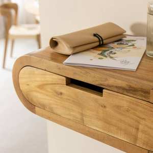 Étagère murale arrondie Vandana Optima Pebble en bois d'acacia - Product Image 2