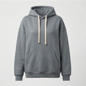 Drop-shoulder Winter Women's Customized Color Cotton Eco-Friendly Fleece Casual Long Sleeve Hooded Pullover Streetwear - Product Image 1