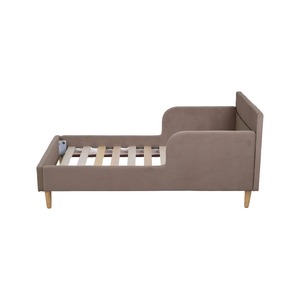 เตียงเด็กปรับระดับได้ หุ้มกำมะหยี่ เตียงเด็กวัยหัดเดินขนาดทวิน ดีไซน์ทันสมัย แข็งแรง ทนทาน โครงไม้ แข็งแรง นั่งสบาย เหมาะสำหรับห้องนอนเด็กและโรงเรียน - Product Image 6