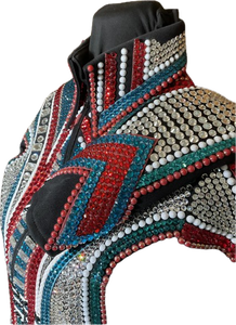 Premium <b>Rhinestone</b> Western Show <b>Jacket</b> for Rodeo Horse Show Cowgirl Riding Competition and Performance Wear - Product Image 2