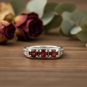 <b>Garnet</b> Fine <b>Ring</b> 3.1 Grams Weight - Product Image 3