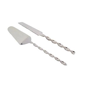 Golden Brass Embossed Miner Style Handmade Design Handle Cake Server and Knife Set Stainless Steel Cake Tool Set - Product Image 5