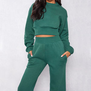 <b>Women's</b> Leisure Jogging Wear High Waist Slimming <b>Sweat</b> Suit Long Sleeve Sports <b>Pants</b> Running Fitness Activewear Sets <b>Women</b> - Product Image 2