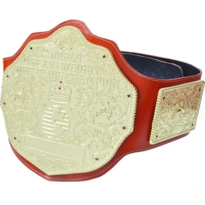Custom Gold Championship Belt Wrestling Boxing MMA Champion Title Belt Premium Leather Strap <b>Metal</b> <b>Plates</b> Personalized Branding - Product Image 2