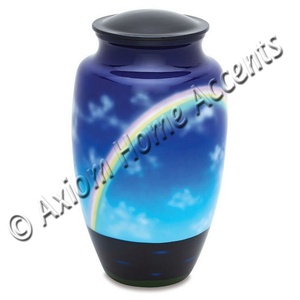 Urna de cremación de aluminio artesanal con artesanía detallada Elegante recuerdo conmemorativo de Axiom Home Accents - Product Image 1