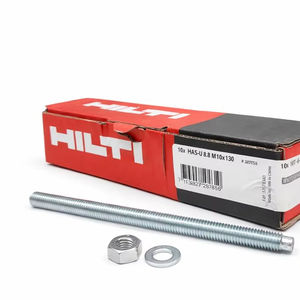 Varilla de Anclaje HI LTI HIT-V 5.8 M12X220 con Tuerca y Arandela, Anclajes de Acero Galvanizado, Fijaciones para Construcción en Hormigón - Product Image 1