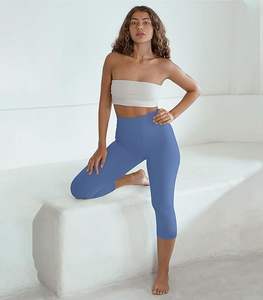 Leggings de compression personnalisés pour femmes, vêtements de sport et de yoga, en tissu Spandex, taille haute, anti-transparence, ajustés, longueur intégrale, style moderne - Product Image 5