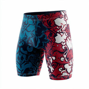 Base <b>Layer</b> Compression Shorts Men Elastic Waist Workout Wear Yoga Shorts Men's 100% Polyester Gym Wear Compression Shorts Mens - Product Image 3