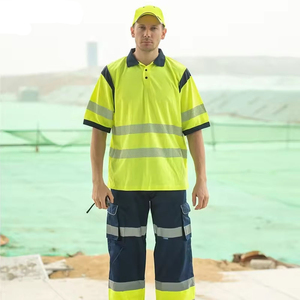 T-shirt réfléchissant personnalisé avec logo, en matière de qualité supérieure, pour hommes, haute visibilité, chemise de sécurité réfléchissante, polo de travail haute visibilité - Product Image 5