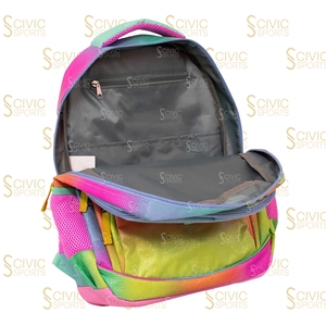 Premium Glitter Cheerleading Bag With Shiny Sparkle Finish <b>Kids</b> <b>Backpack</b> Names and Colors 100% Polyester Glitter Shoulder Bags - Product Image 2