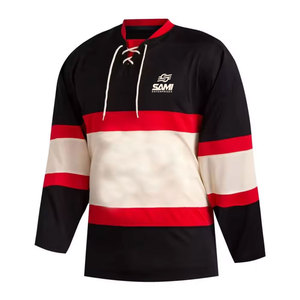 Créez votre propre maillot de hockey sur glace personnalisé avec le nom de votre équipe, séchage rapide, respirant, antibactérien, léger, couleur unie, 100% - Product Image 2