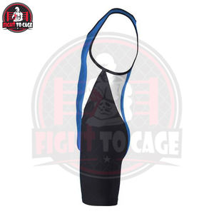 Nuevo Singlet de Lucha Libre, Personalizado con Impresión OEM, Spandex y Poliéster, Ropa de Artes Marciales, Cuello Redondo, Traje Deportivo Elástico y Transpirable - Product Image 6