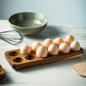 Porta huevos de madera duradero y reutilizable para 12 huevos, de alta calidad y a precios bajos. - Product Image 3