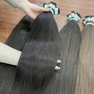 Cheveux humains vierges bruts 100% naturels, cheveux raides en vrac, sans trame, vente en gros - Product Image 2