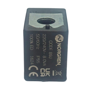 Bobina Solenoide NORGREN 220/240VAC 8.0VA 50/60Hz IP65 Código 89J para Válvulas Industriales - Product Image 1