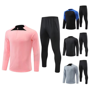 Conjunto Deportivo de 2 Piezas para Hombre de Alta Calidad, Cuello Redondo, Cierre de Cremallera 1/4, para Correr, Informal, Resistente, Ropa Deportiva Urbana - Product Image 6