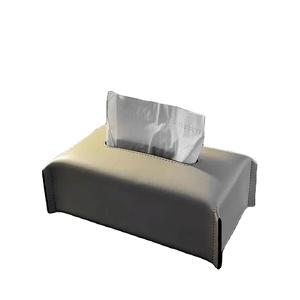 Boîte à mouchoirs en cuir véritable faite à la main, luxe et décontractée, pour table à manger, salle de bain, voiture |   Personnalisation de la marque OEM disponible - Product Image 1