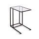 Tavolino Pieghevole in Legno Massello con Piano in Vetro, Elegante Arredamento per Soggiorno - Product Image 3
