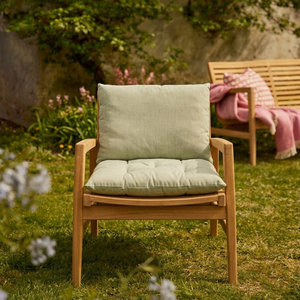 Modern Solid <b>Teak</b> Outdoor Lounge <b>Chair</b> - Product Image 1