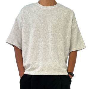 Regular Fit manga larga 230G 100% algodón lona transpirable Casual hombres camiseta - Product Image 5