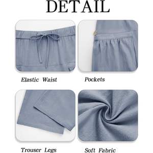 2025 Men's Casual Harem <b>Pants</b> Elastic Waist Cotton <b>Drop</b> <b>Crotch</b> Beach Yoga Wear Drawstring Sports Fitness Fitness Clothing - Product Image 5