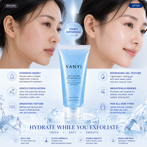 YANYI บลู กลาเซียร์ เอ็กซ์โฟลิเอติ้ง เจล 120 มล. สำหรับทุกสภาพผิว การผลัดเซลล์ผิวอย่างอ่อนโยน การดูแลผิวหน้าให้ความชุ่มชื้น - Product Image 4