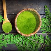 Ekstrak bubuk Herbal daun Moringa untuk teh dan minuman grosir daun Moringa kering tas OEM kemasan jumlah besar
