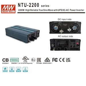 มีนเวลล์ NTU-2200-112 อินเวอร์เตอร์แปลงไฟ DC-AC แบบคลื่นไซน์แท้ กำลังไฟ 2200 วัตต์ ความน่าเชื่อถือสูง 12 โวลต์ 60 เฮิรตซ์ ประสิทธิภาพ 89% ระบบเฟสเดียว - Product Image 2