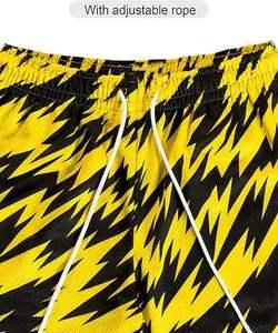 High Quality <b>Vintage</b> Solid Heat-Transfer Printed Mesh 100% Polyester <b>Men's</b> <b>Shorts</b> Custom Logo Casual - Product Image 3