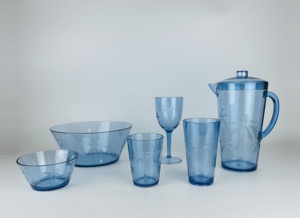 18 oz Outdoor <b>Plastic</b> Tumbler Elegant Palm Tree Design Vintage Style Premium <b>Drinkware</b> Party Home Use - Product Image 4