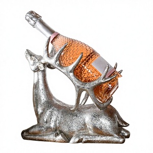 Wine holder Artistic Elk Wine Stand Creative Animal Wine Bottle Display <b>Rack</b> for Home Dining Gift - Product Image 1
