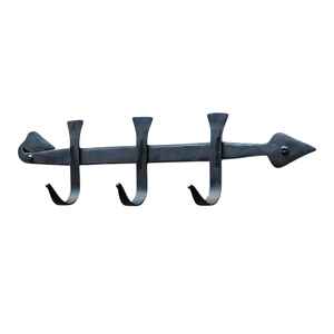 Hand Forged Customized Polish Iron <b>Hook</b> Rail For Hanging Clothes For <b>Key</b> Organizer For <b>Wall</b> Decor For Home Decor For Closet - Product Image 6