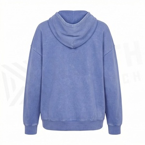 Custom Design Women's <b>Acid</b> Wash Pullover Hoodies Casual <b>Drop</b> Shoulder Streetwear Winter Wholesale Vintage Fashion Top - Product Image 2