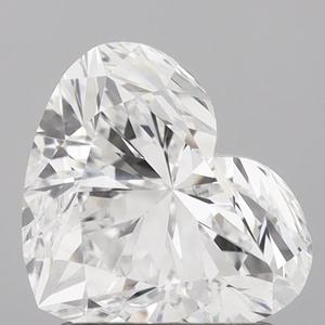 Diamant CVD cultivé en laboratoire de 1,00 carat, taille cœur, couleur D, clarté VVS1, certifié IGI, taille cœur et flèche. - Product Image 1