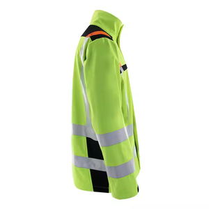 Chaqueta de Seguridad de Alta Visibilidad Clase 2, Impermeable, Reflectante, Verde con Detalles Naranjas y Rayas Plateadas - Product Image 2