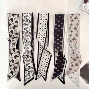 Square Silk Fashion Chain Key Tassel Scarf Versatile Neckerchief Hair Band Bag Strap Ribbon <b>Accessory</b>-Skin-Friendly & Durable - Product Image 6