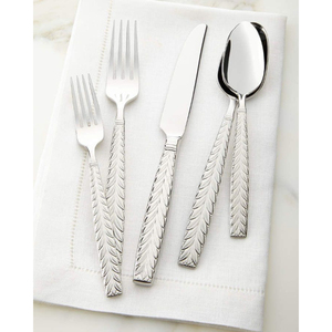 Ensemble de couverts minimalistes en acier inoxydable, finition miroir, passe au lave-vaisselle, vaisselle de mariage, couverts en promotion - Product Image 6