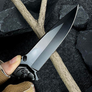 มีดพับสแตนเลสแบบมืออาชีพ ด้ามจับสีดำ ใบมีดคม สำหรับตั้งแคมป์กลางแจ้ง ปรับแต่งได้ตามความต้องการ (OEM) - Product Image 2