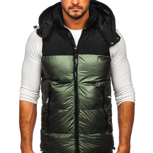 2025 Winter <b>Warm</b> Windproof Puffer Jacket for Men Premium 100% Nylon Material Customized OEM <b>Waterproof</b> Sheep Fur Vest Wholesale - Product Image 4