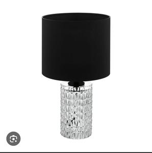 Modern Crystal <b>Table</b> Lamp With <b>Black</b> Rectangular Shade Contemporary Home Decor For Living Room Indoor Use - Product Image 2