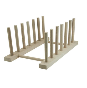 Étagère à assiettes en bois, support de rangement de cuisine au design minimaliste, support à assiettes en bois à un seul niveau - Product Image 5