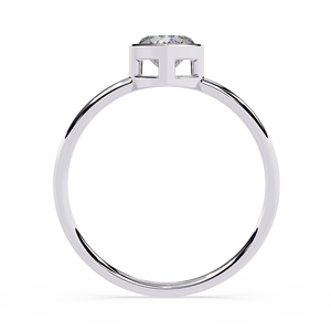 Anillo de Compromiso de Diamante con Corte Corazón de Platino para Mujer, Diamante Blanco Natural Certificado por GIA, Estilo Romántico - Product Image 4