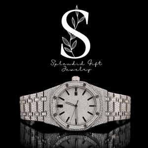 นาฬิกาข้อมือเพชรโมอิสซาไนต์สุดหรู ดีไซน์ฮิปฮอปสำหรับผู้ชาย ราคาขายส่ง - Product Image 1