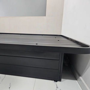 King Size Modern Foldable Heavy Duty Metal <b>Bed</b> <b>Frame</b> <b>Platform</b> Base for Hotels & Motels Commercial Steel Mattress Support System - Product Image 3